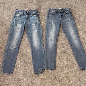 Distressed Blue Denim Jeans